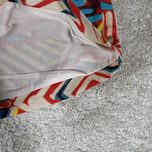 J Crew Collection Geo‎ Brushstroke Shorts Womens 6 Festival Multi Color Pleated - Picture 11 of 14